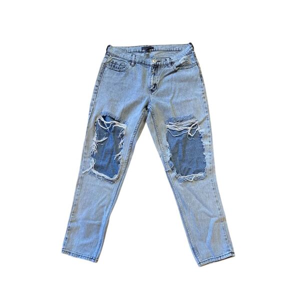 Kendall & Kylie Women's Distressed Light Blue Skinny Jeans Size 7 - Picture 1 of 9